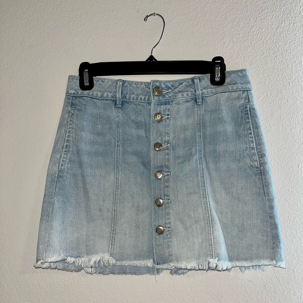 American Eagle- Denim Button Front Skirt